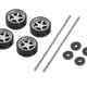 thumbnail image 3 of 4 Unids / set 1:64 Modelo de Neumático Modificado Diecasts Rueda de Aleación Juego de Neumáticos de Goma Vehículos de Juguete Modelo Accesorios de Coc - G2 Sunnimix llantas de ruedas de coche, 3 of 7
