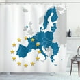 thumbnail image 1 of Ambesonne Europe Shower Curtain, European Map with States, 69"Wx70"L, Blue Grey, 1 of 3