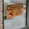 thumbnail image 4 of High Voltage 480 Volts With Symbol OSHA WARNING Vinyl Decal Label 24 Inch x 18 Inch - 10 Pack, 4 of 6
