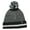 DARK GREY, variant on Women's Lyon Textured Knit Roll Up Hat With Pom Pom