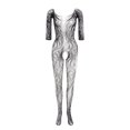thumbnail image 4 of Fishnet Bodysuit Mesh Bodystocking Sexy Lingerie For Women Lace Babydoll Bodysuit Tight Nightwear, 4 of 7