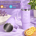 thumbnail image 6 of Vonieion 17Pcs Birthday Gifts for Women,Relaxing Spa Basket with 40 oz Tumbler,Headband and Flannel Blanket,Care Gifts Set for Her Mom Sister Best Friend Wife,Mother's Day,Christmas Gifts,Purple, 6 of 6