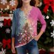 thumbnail image 5 of Blusas informales con cuello en V y mangas 3/4 para niños y niñas de 3 a 14 años, 5 of 6