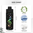 thumbnail image 3 of Picia Music Notes Pattern Water Bottle 18 oz Stainless Steel Insulated Bottles With Handle Leak Proof Gym Sport Water Jug BPA-free insulated kettle For Men Women Adults, 3 of 7
