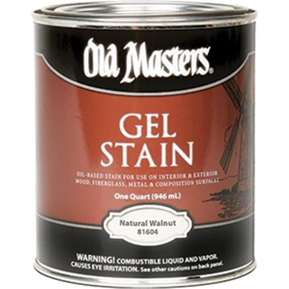 qt Old Masters 81604 Natural Walnut Gel Stain Oil-Based Stain