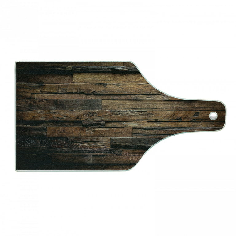Chocolate Cutting Board, Rough Dark Timber Texture Image Rustic