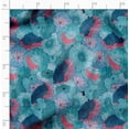 thumbnail image 2 of Soimoi Floral Print - Green, Pure Silk Fabric - 42 Inch Wide, 1 Yard, Lightweight Material, Perfect For Elegant Dresses, Sarees, Scarves, 2 of 6