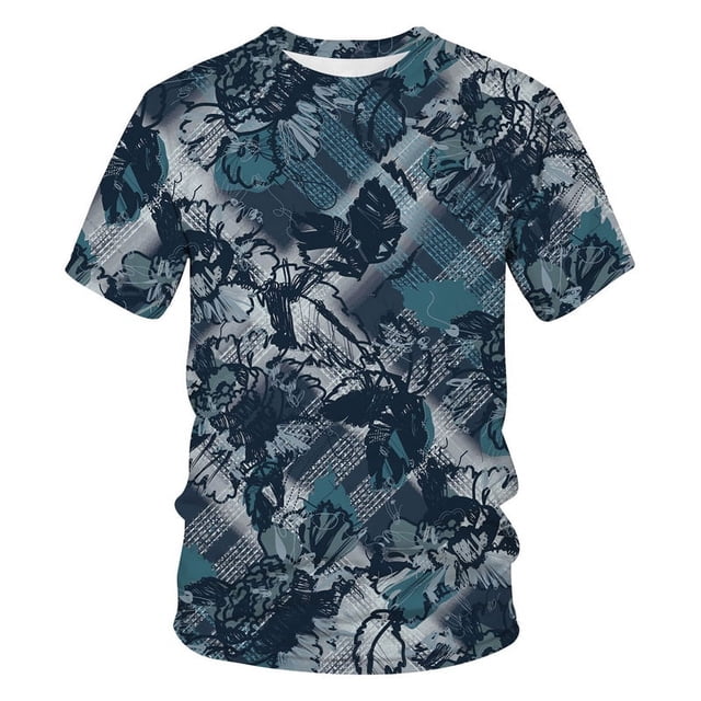 2024 T Shirte 3d Retro Printing Crew Neck Clothing Unisex Top