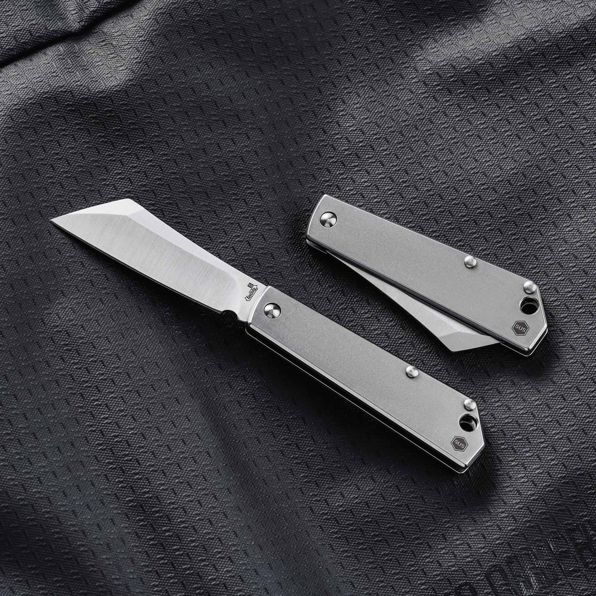 Key Unity Steel Pocket Knife for Fishing Camping, EDC Mini Folding Knives for Keyring, 1.77'' Blade, KK03S