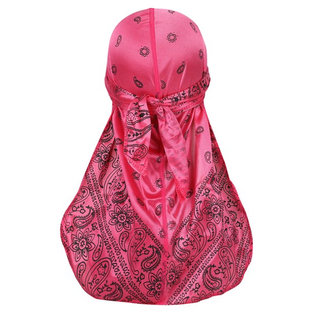 Pañuelo pirata de cola larga de ameba de seda de imitación para hombre y mujer.