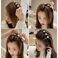 thumbnail image 3 of Sparkling Crystal Stone Braided Hair Clips,Rsvelte Hair Clips,Four-Leaf Clover Chopped Hairpin Duckbill Clip,Rhinestone Clover Hair Clip (8pcs-B), 3 of 5