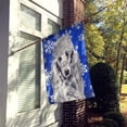 thumbnail image 2 of Carolines Treasures SC9775CHF White Standard Poodle Flocons de Neige d'Hiver Drapeau Toile Format Maison, 2 of 4