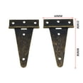 thumbnail image 2 of Set Of 2 Rustic Bronze T Hinge For Barn Gates Wooden Boxes Cabinet Doors, 2 of 9