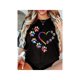 thumbnail image 1 of Women'S Plus Size Short Sleeve T-Shirt, Colorful Paw Print Heart Design, Casual Round Neck, Polyester Fabric, Spring and Summer Style, Comfortable and easy to Care, Suitable for Wear, 1 of 6