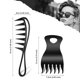 thumbnail image 2 of Guardurnaity Peine de dientes anchos de plástico portátil negro, resistente y duradero, mano de obra exquisita, peine de horquilla de dientes Cuidado del cabello, 2 of 6