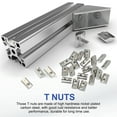 thumbnail image 6 of Uxcell Series t Slot Nuts, Roll-in Spring Ball Loaded Elastic Nuts Slot for Aluminum Extrusion Rail 3D Printer M5, 6 of 7