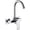 A handle down, variant on wall mount faucet Wall-mounted chrome-plated, wall-mounted, kitchen, sink, balcony laundry pool, hot and cold mixing valve, faucet-A handle up