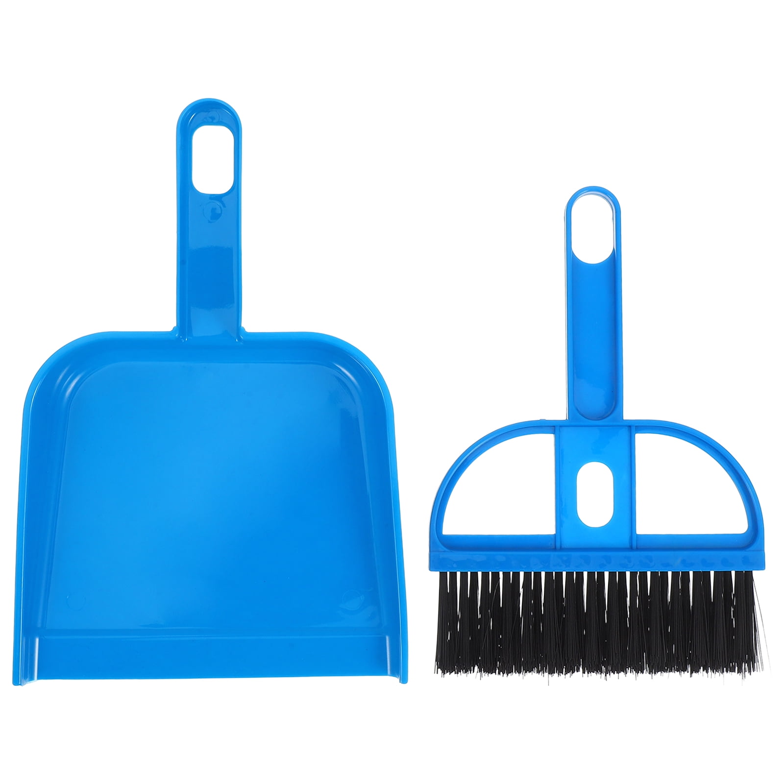 SHISUYAN Mini Hand Broom And Dustpan Set Cute Little Hand Mini Broom And Dustpan Set,Small Dust Pan Mini For Tabletop Keyboards Pet Cages Blue