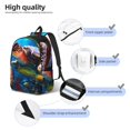 thumbnail image 4 of Bixox Ice Blue Ocean Sea Turtle Printing Canvas Backpack Lightweight Casual Travel Backpack School Backpack Fits 15.6 Inch Notebook, 4 of 5