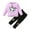 Purple, variant on TOOYOU Toddler Girls Outfits Long Sleeve Cartoon Animals Tops Blouse Leopard Print Pants Trousers 2Pcs Comfortable Daily Clothing For Children Pink Size 4-5 Years
