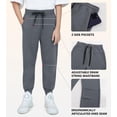 thumbnail image 6 of MERIDIANO Boys' Scuba Joggers 2-Pack - Tapered Athletic Sweatpants for School, Sports & Daily Wear, 6 of 11