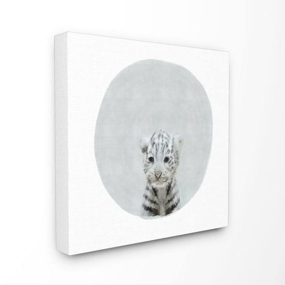 The Kids Room by Stupell Baby White Tiger Animal Kids Painting Canvas Wall Art by Leah Straatsma