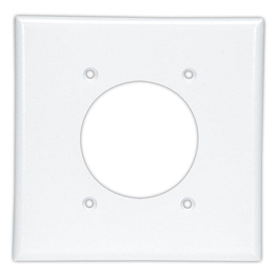 Cooper Wiring 2-Gang White Dryer Range Welder 2.156" Outlet Cover