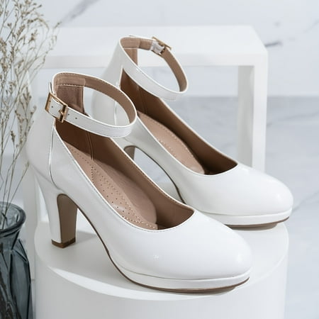 

Elegant Women s Fashionable Dress for a Stylish Look Solid Color Stiletto Heels with Pointed Toe and Buckle Strap Slingback