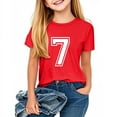 thumbnail image 4 of Ensembles de Pyjama pour Filles - T-Shirt Décontracté à Col Rond à Manches Courtes Imprimé Numériquement - pour Tenue Décontractée, Quotidienne et de Fête, 4 of 6
