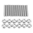 thumbnail image 1 of Cylinder Head  Kit, Stainless Steel 12 Pcs Strong Heat  Exhaust Manifold Header Stud Kit  for LSX LS1 LS2 LS3 LS6 LS7, 1 of 8