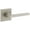 Satin Nickel, variant on Viaggio 623286 Quadrato Right Handed Solid Brass Privacy Door Lever Set - MultiColor