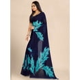 thumbnail image 5 of Multicoloured Floral Pure Georgette Block Print Saree - 17842868, 5 of 6
