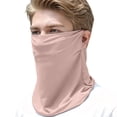 thumbnail image 2 of Women's Sun Protection Face Mask, Ice Silk Breathable UV Neck Gaiter and Face Cover, Lightweight for Outdoor Activities, Travel, Cycling, and Sun Exposure-Pink, 2 of 7