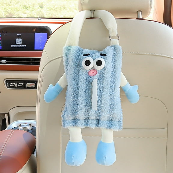 100Fens Car Tissue Cover Hanging Tissue Pack Cute Car Rear Seatback Tissue Box Car Interior Decorations