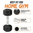 thumbnail image 5 of Yes4All 30 LBS Pair of Rubber Encased Hex Dumbbells with Durable Chrome Grip, Set of Two, 5 of 5