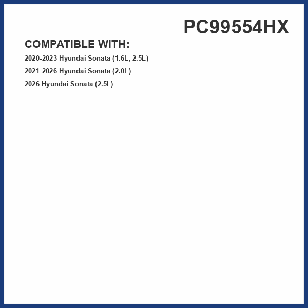 PUREFLOW PC99554HX HEPA Cabin Air Filter | Fits 2020-2026 Hyundai Sonata 2.5L; 2020-2023 Sonata 1.6L; 2021-2026 Sonata 2.0L