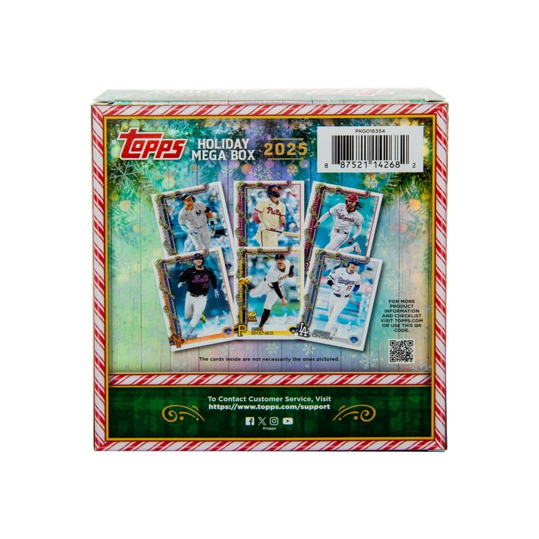 2025 Topps Holiday Baseball Trading Cards - Mega Box - Walmart.com