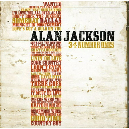 Alan Jackson - 34 Number Ones (CD) (Best Of Alan Jackson)