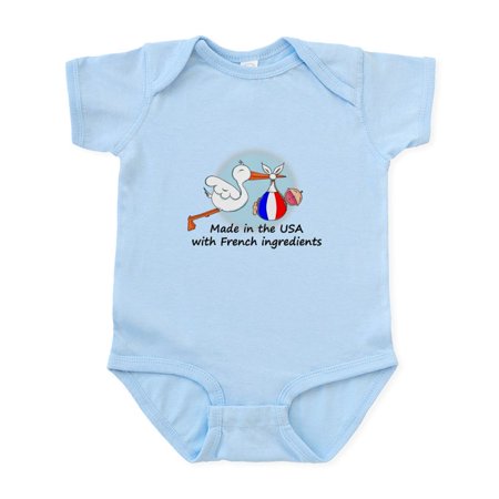 

CafePress - Stork Baby France USA Infant Bodysuit - Baby Light Bodysuit Size Newborn - 24 Months
