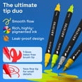 thumbnail image 3 of ARTISTRO 24 Glass Acrylic Paint Markers - Erasable Wine Glass Markers - Paint Pens for Windows, Mirrors, Ceramic and Mugs with Brush + Fine Dual-Tip Combo, 3 of 5