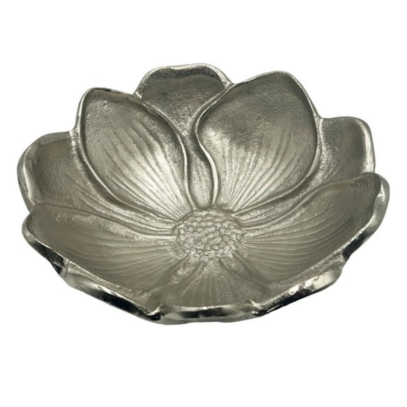 Bergamo Art 11 Inch Wide Decorative Handmade Aluminum Modern Lotus Flower Bowl