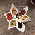 thumbnail image 4 of Destyer 10 Pieces Muslin Spice Bag Drawstring Tea Herb Pouch Boiling Debris Holder Cooking Household Heats Resistant Organizer 1Set, 4 of 6