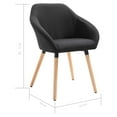 thumbnail image 4 of vidaXL Dining Chairs 4 pcs Black Fabric, 4 of 5
