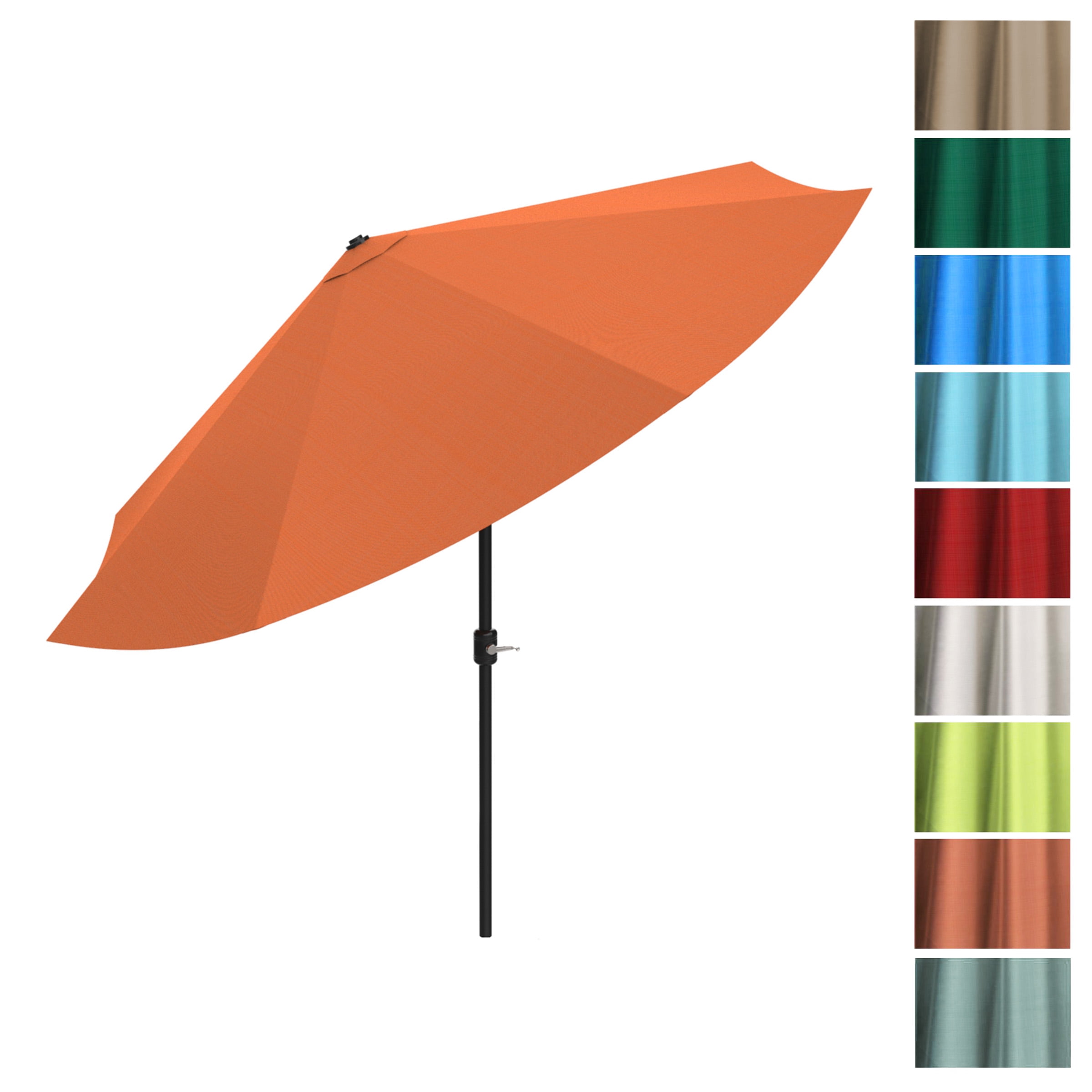 Pure Garden 10FT Patio Umbrella - Auto Tilt and Vented Canopy (Terracotta)