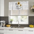 thumbnail image 4 of Sunflowers Curtain Valances for Windows, Kitchen Valance Window Treatments Panel 2 Pack, Farmhouse Country Bee Wooden Grain Rod Pocket Short Curtains for Bathroom Bedroom 60 x 18 Inch, 4 of 8