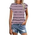 thumbnail image 2 of T-shirt Plissé Chic pour Femmes, Haut à Manches Courtes Décontracté, Tissu en Polyester Doux, Col Rond, Coupe Régulière, Parfait pour le Printemps et l'Été, Usage Quotidien, 2 of 9