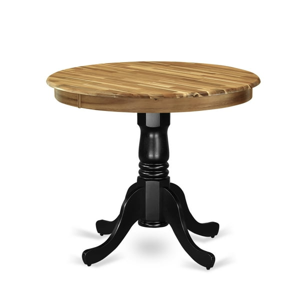 Amt Nbk Tp Antique Dining Table Made Of Acacia Wood Offering Texture Top 36 Inch Round Wirebrushed Black Pedestal Com Amt Nbk Tp Antique Dining Table Made Of, Round Pedestal Table 36 Inch