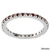 Journee Collection Sterling Silver Colored Cubic Zirconia Eternity Band