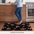 thumbnail image 5 of Cherry Rustic Door Mat&nbsp;Indoor Outdoor Entrance, Non Slip Small Rug for Kitchen Bathroom Entryway Rug, Spring Summer Tropic Fruit Black Washable Doormat Floor Mat for Office Home Decor 16x24 Inch, 5 of 8