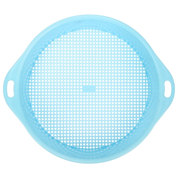 LEORX Plastic Soil Sieve for Gardening Blue Mesh Soil Sifting Tool 1Pcs